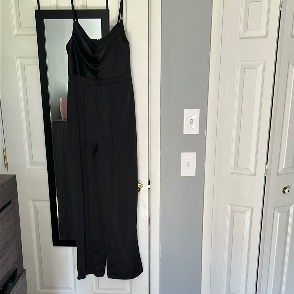 Revelry Black Sleeveless Jumpsuit with Wide-Leg Silhouette